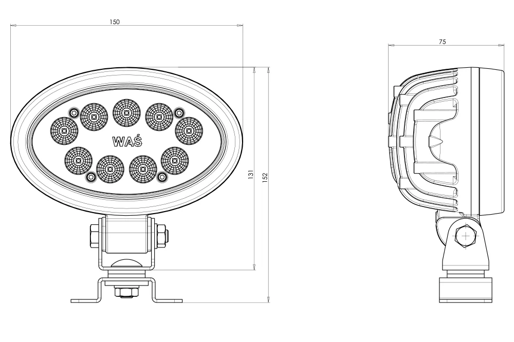 Lampa W164 7000lm 9LED ADR - obrazek 3